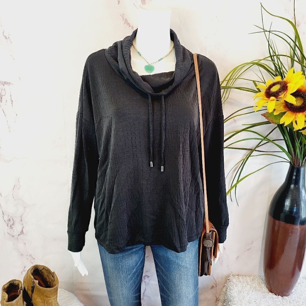 Rachel Zoe textured cowl knit sweater